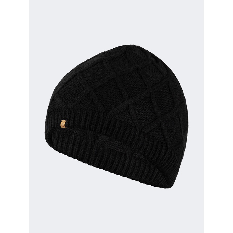 Oil And Gaz Cozy Unisex Lifestyle Jacquard Beanie Black