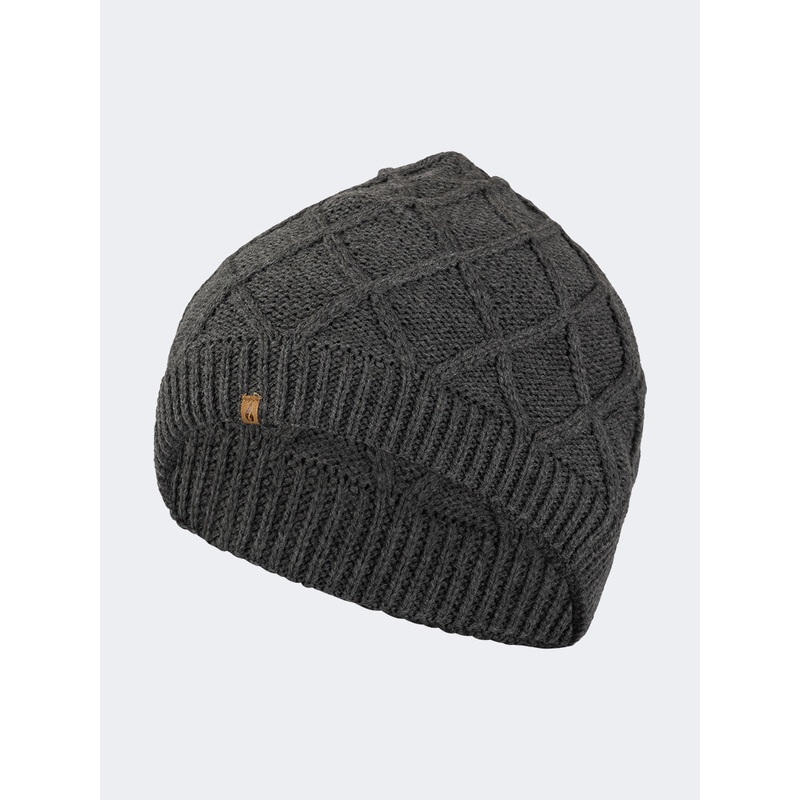Oil And Gaz Cozy Unisex Lifestyle Jacquard Beanie Dark Grey