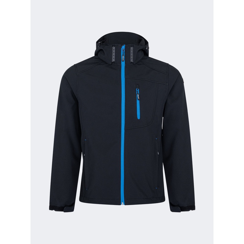 Topten Stylish Men Skiing Jacket Black/Blue