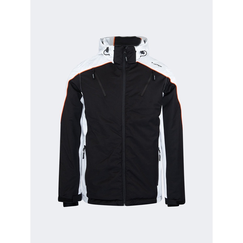 Topten Stylish Men Skiing Jacket Black/White