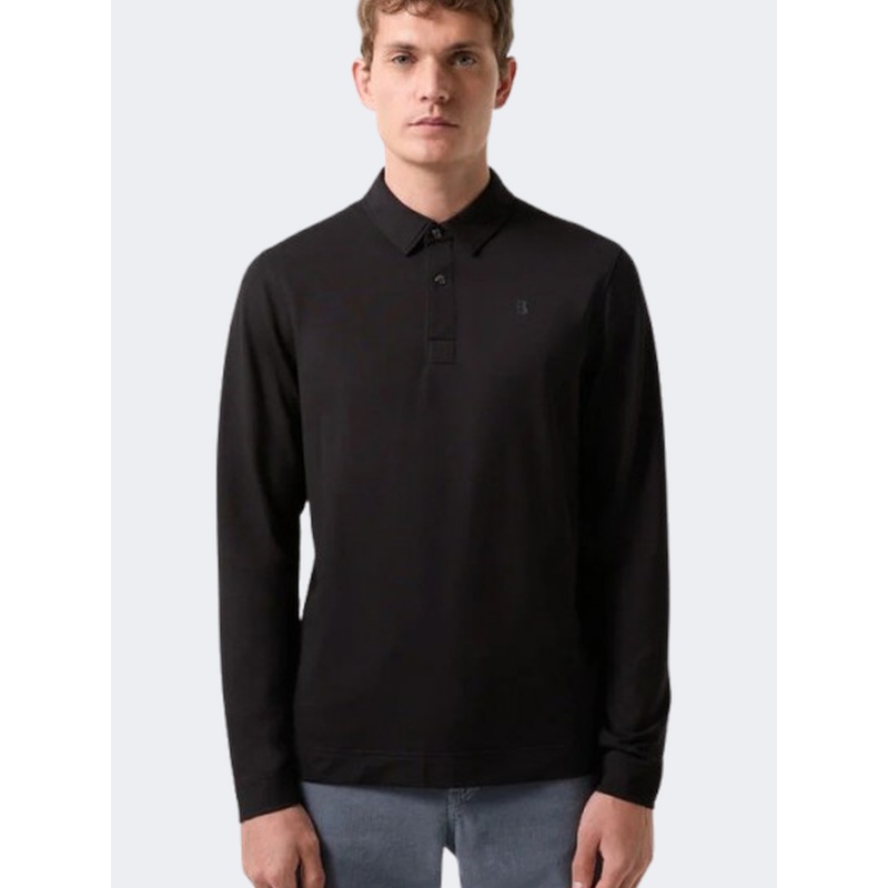 Bogner Timon6 Men Lifestyle Polo Long Sleeve Black