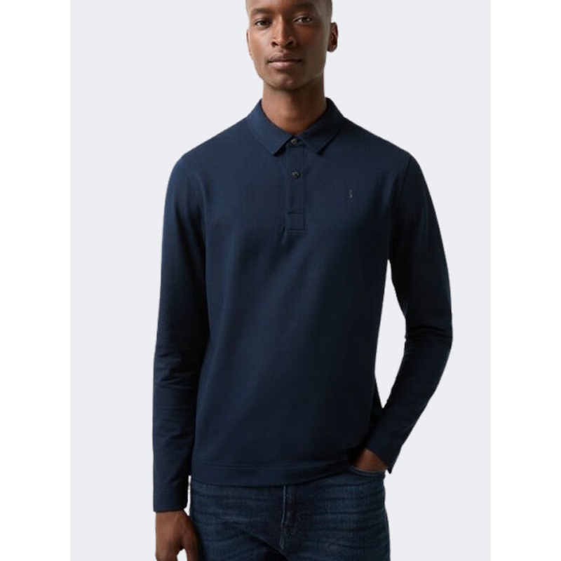 Bogner Timon6 Men Lifestyle Polo Long Sleeve Navy Blue