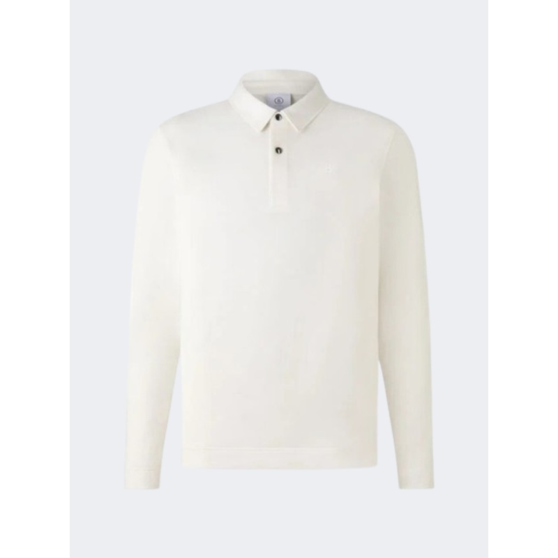 Bogner Timon6 Men Lifestyle Polo Long Sleeve Off White