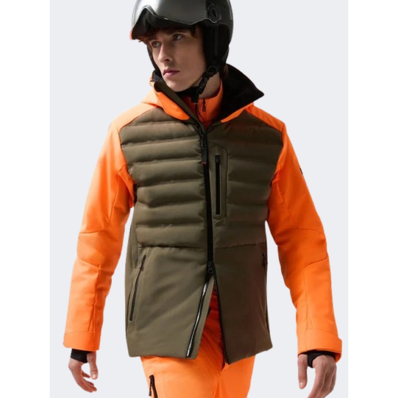 Fire and Ice Ivo Men Skiing Jacket Olive/Orange