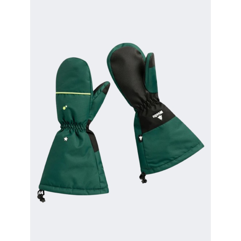 Weedo Mondo Kids Skiing Gloves Silver/Green