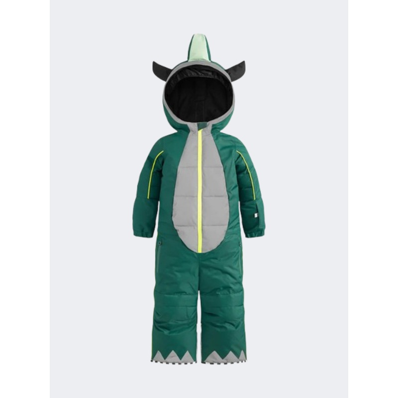 Weedo Mondo Monster Kids Skiing Overall Silver/Green