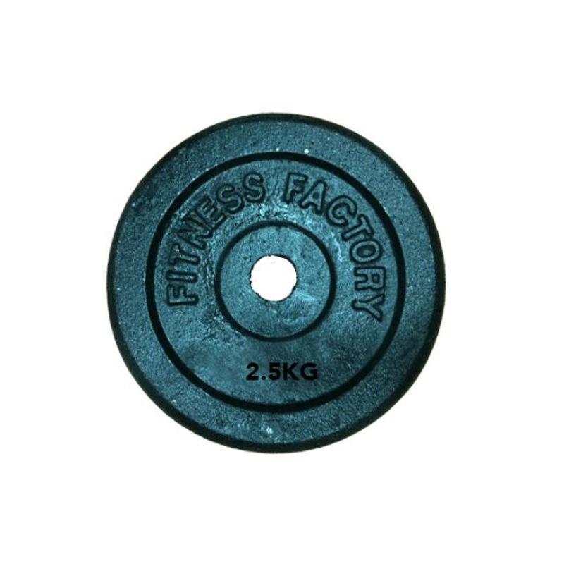 Fitness Factory Painted Plates 26Mm 2.5Kg Weight Black