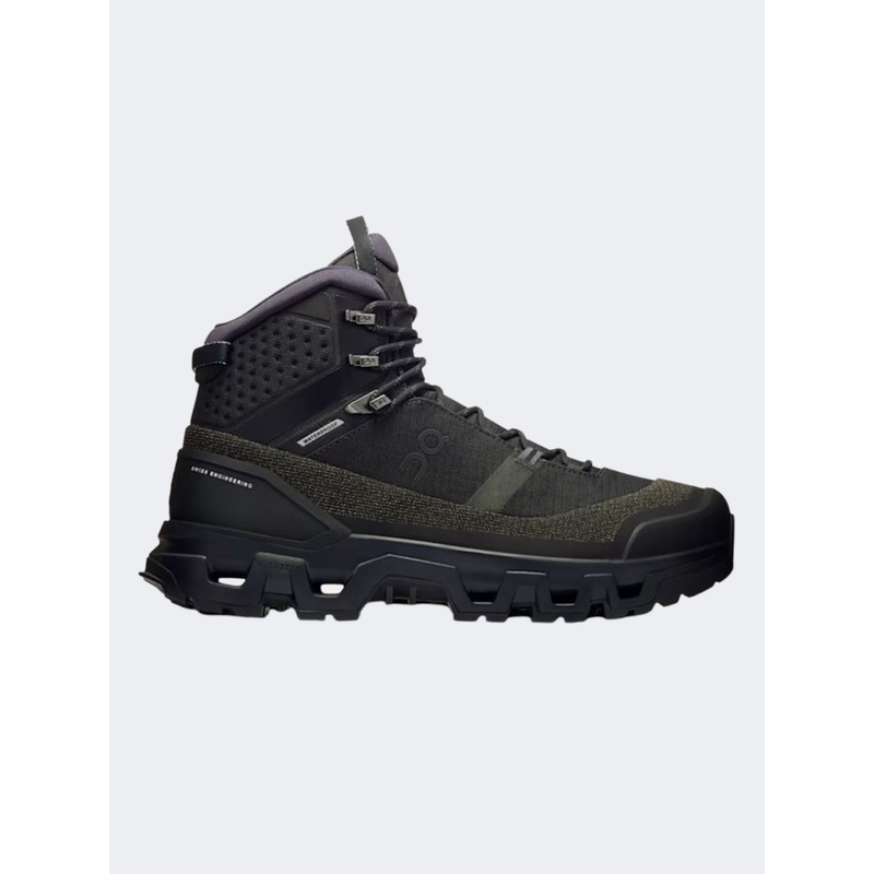 On Cloudrock Trek Waterproof Men Hiking Sneakers Black