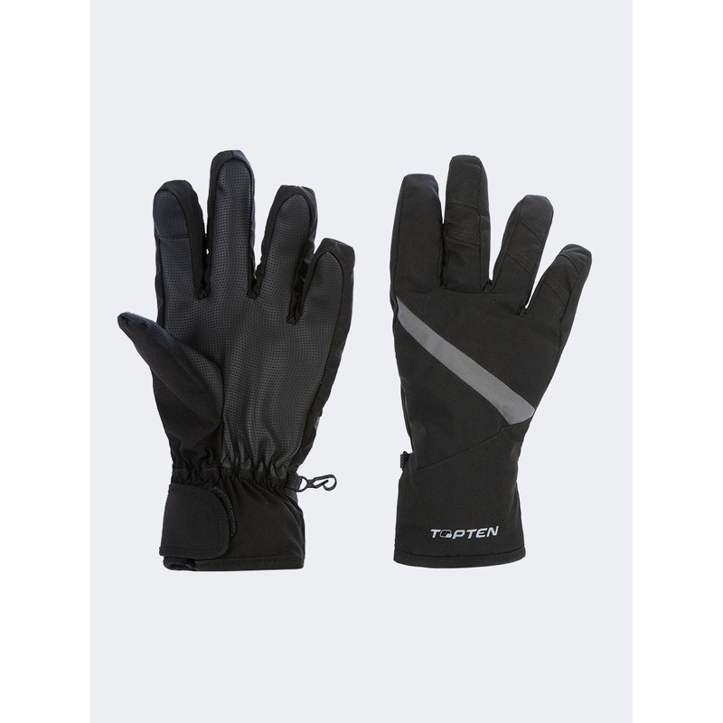 Top Ten Durable Men Skiing Gloves Black/Dark Grey