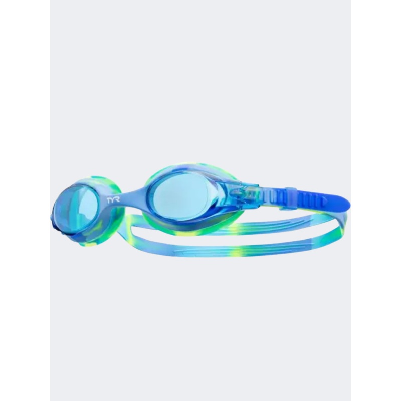 Tyr Swimple Tie Dye Kids Swim Goggles Blue/Green