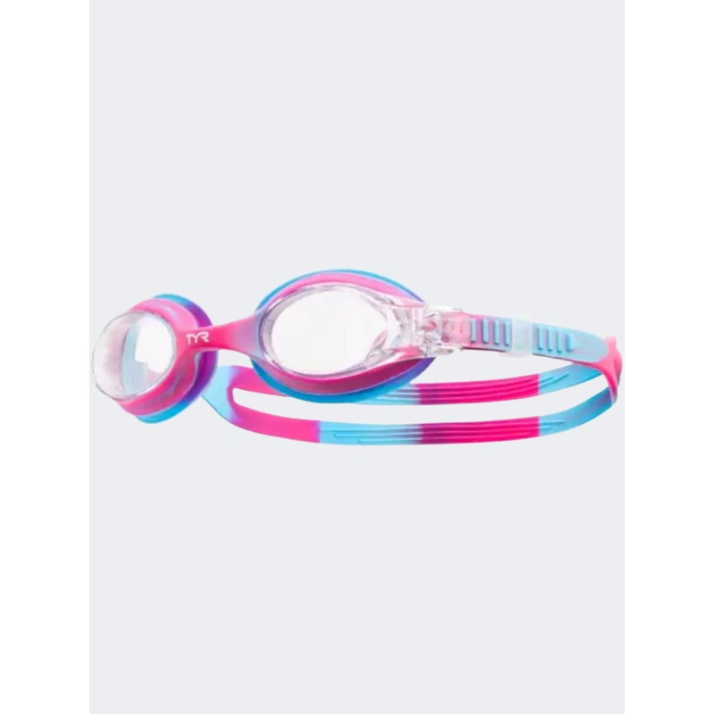 Tyr Swimple Tie Dye Kids Swim Goggles Pink/Blue