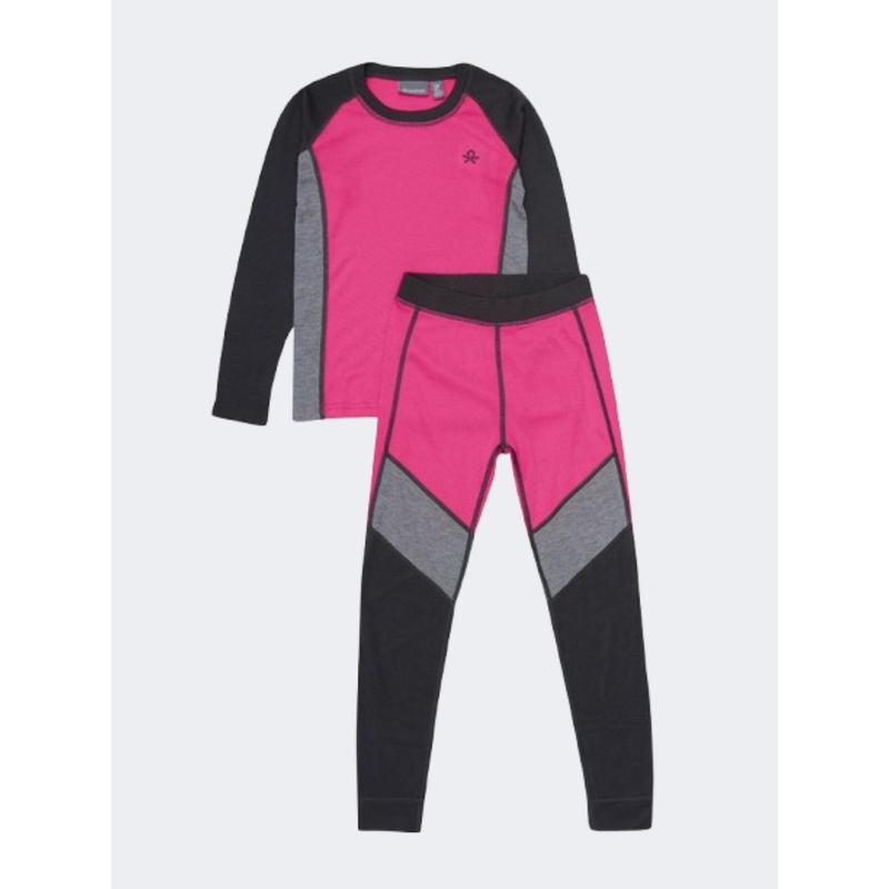 Color Kids Underwear Skiing Baselayer Pink Glo