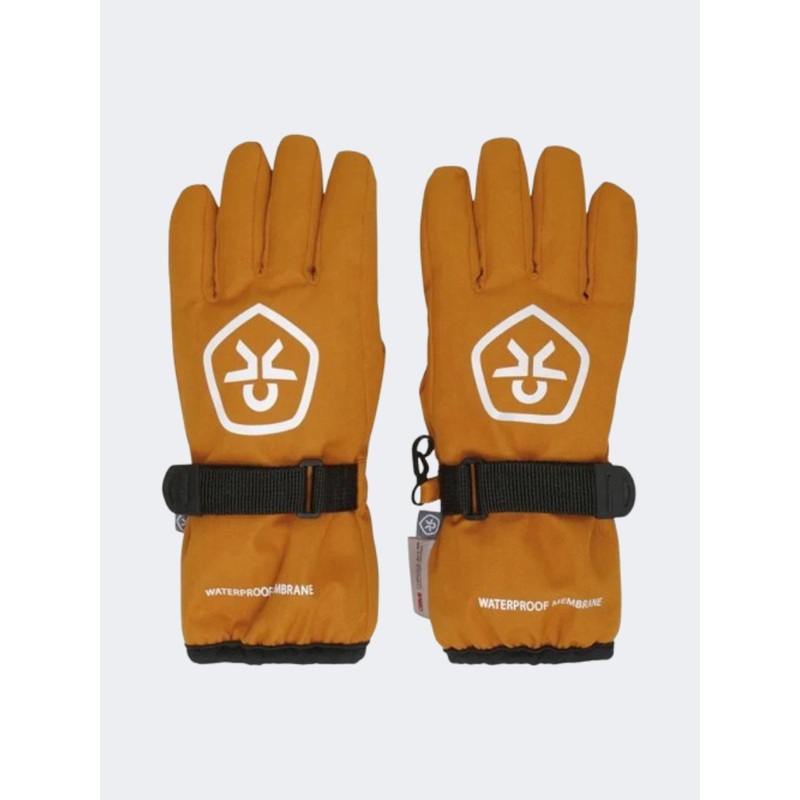 Color Kids Waterproof Dropliner Skiing Gloves Marmalade