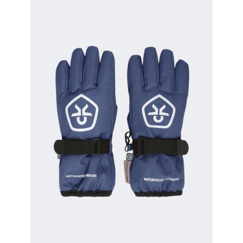 Color Kids Waterproof Dropliner Skiing Gloves Vintage Indigo
