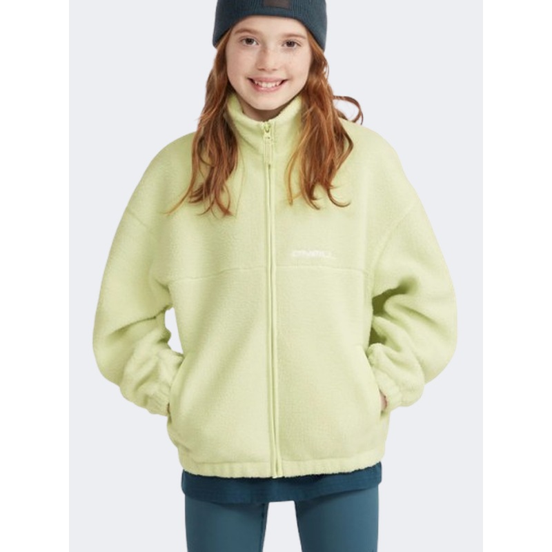 ONeill High Pile Fz Girls Skiing Fleece Lime Wash