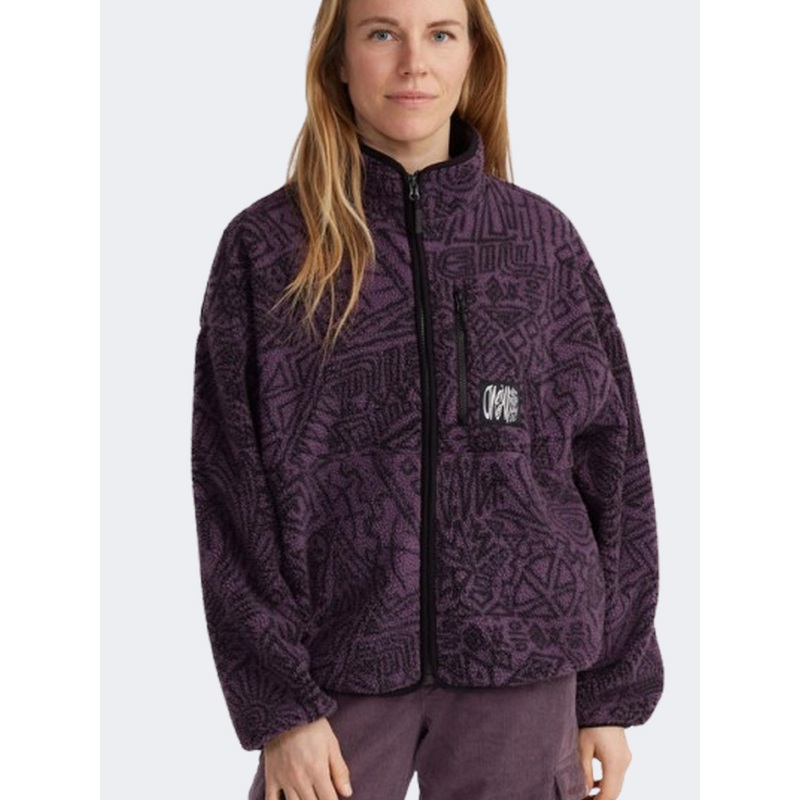 ONeill Surf Heroes High Pile Women Lifestyle Fleece Black/Purple Sketche