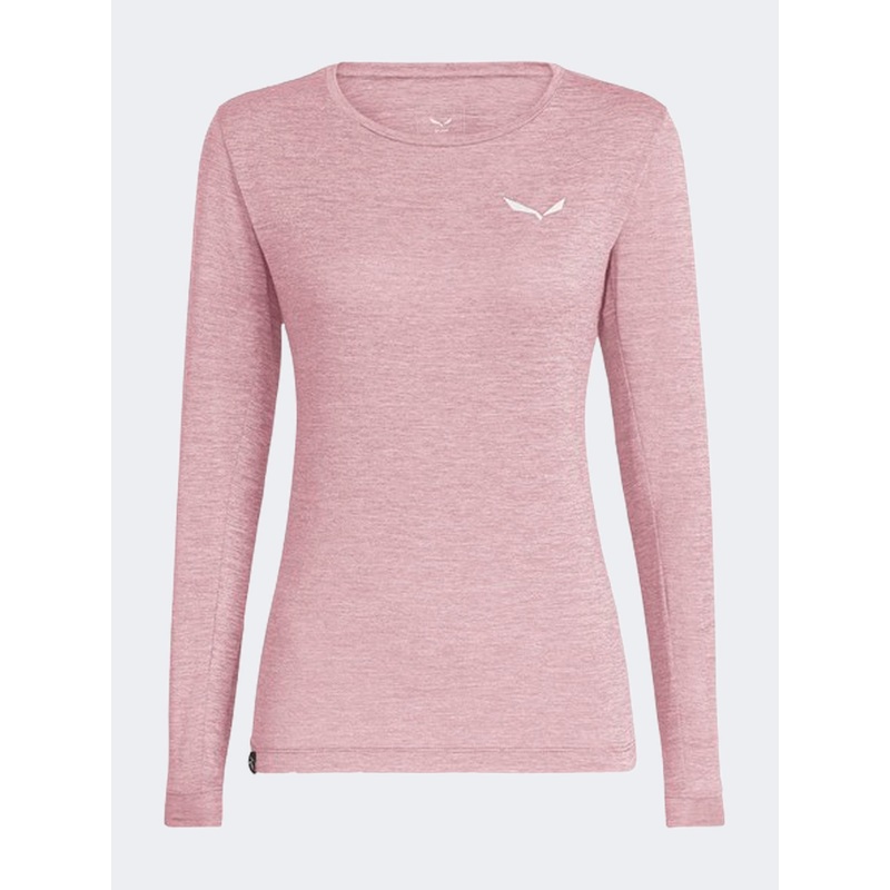 Salewa Puez Mel Dry Women Hiking Long Sleeve Pink Zephyr Melange