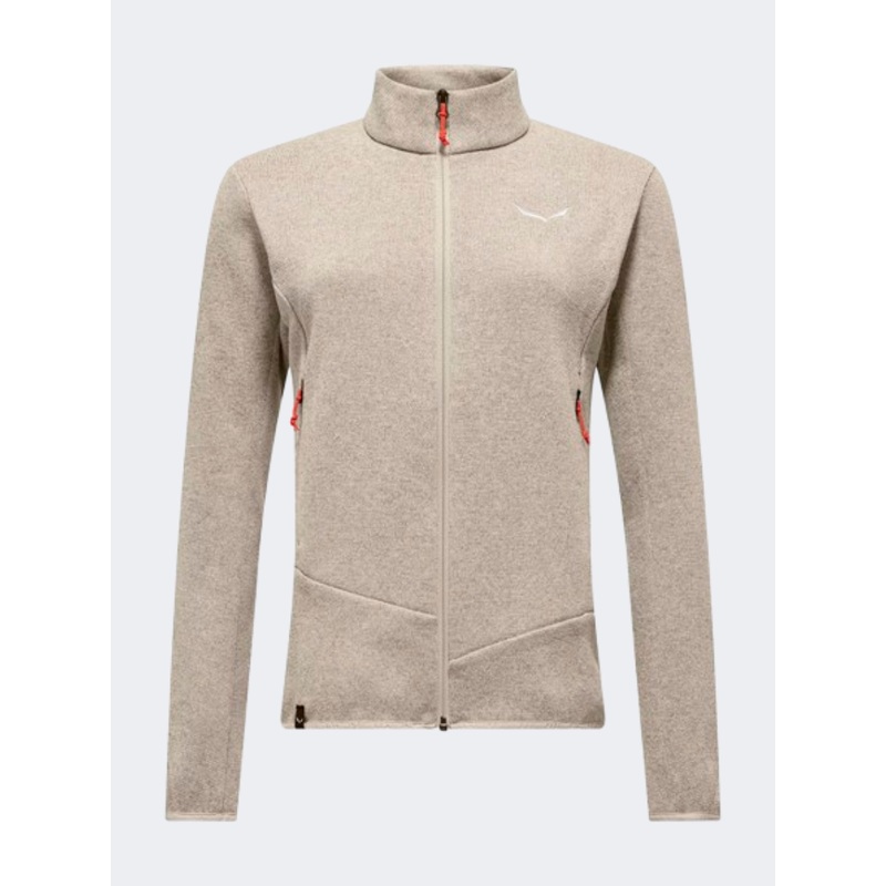 Salewa Puez Rocca Polarite Women Hiking Jacket Beige Oatmeal