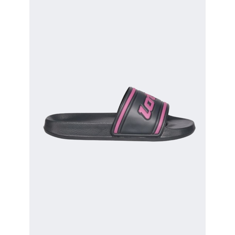 Lotto Midway Iv Slide Women Lifestyle Slippers Ebony/Pink