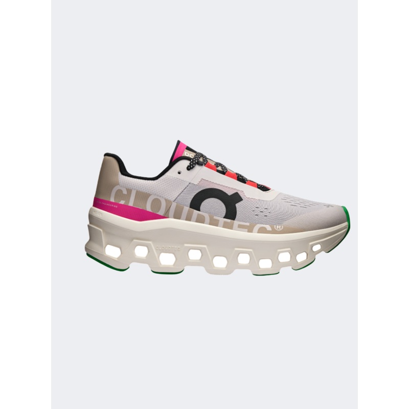 On Cloudmonster 1 Women Running Sneakers Silver/Ivory