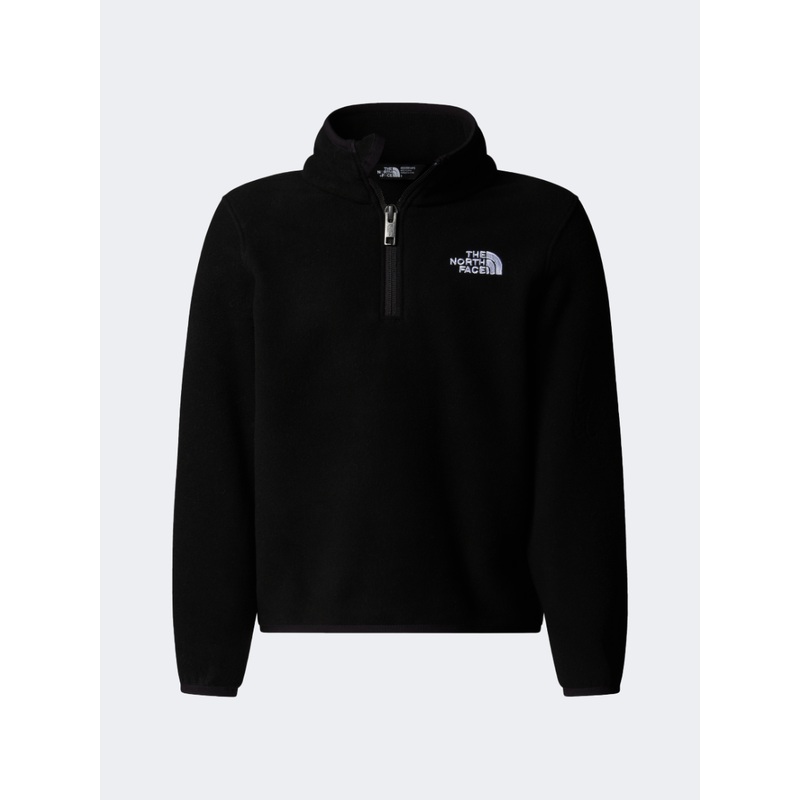 The North Face Glacier 1/4 Zip Boys Hiking Fleece Black