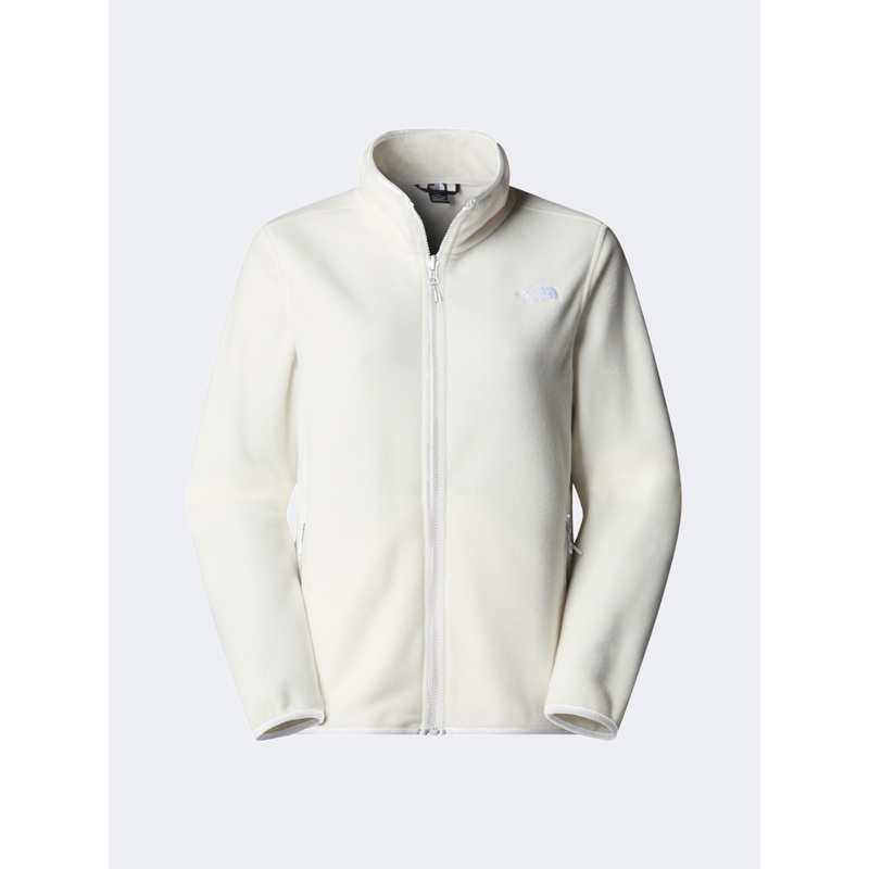 The North Face Glacier Fleece Women Hiking Fleece White Dune