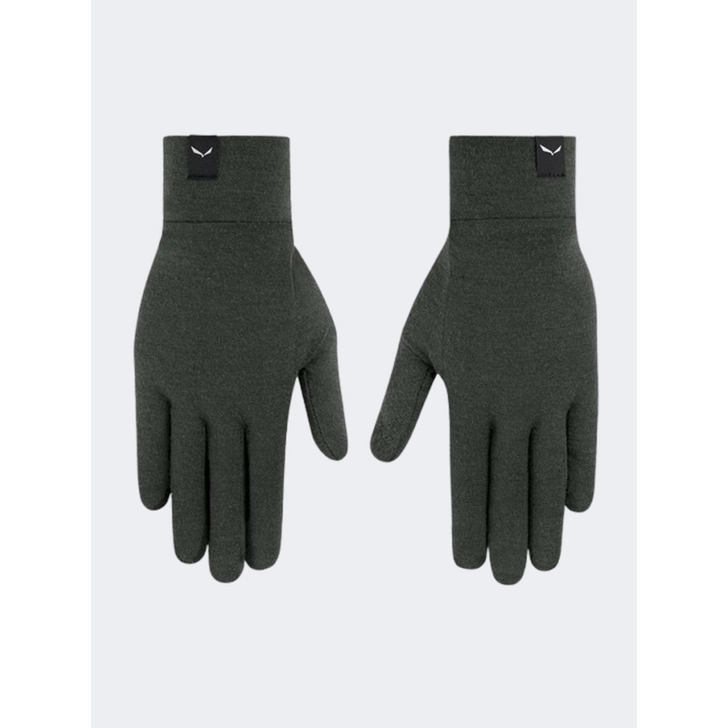 Salewa Cristallo Merino Liner Men Hiking Gloves Green Dark Olive