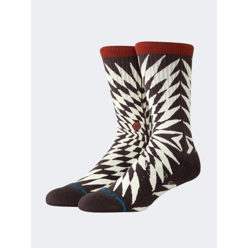Stance Frackle Crew Unisex Lifestyle Sock Dark Brown