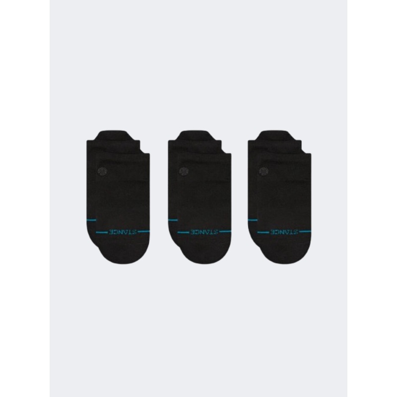 Stance Icon Low Tab 3 Pack Unisex Lifestyle Sock Black