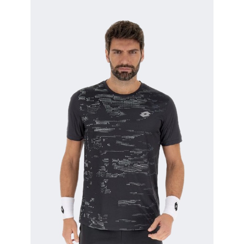 Lotto Superrapida Men Padel T-Shirt Black/Silver