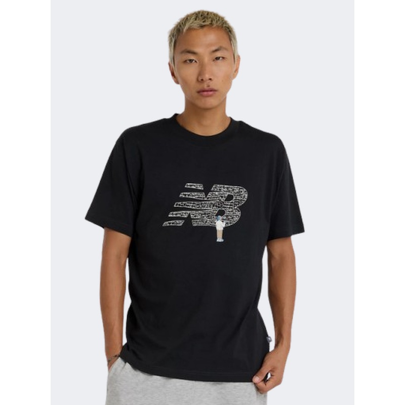 New Balance Chalk Board Logo Men Lifestyle T-Shirt Black