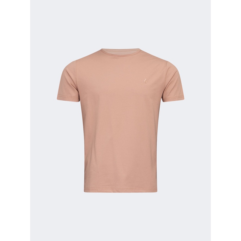 Oil And Gaz Classic Men Lifestyle T-Shirt Beige