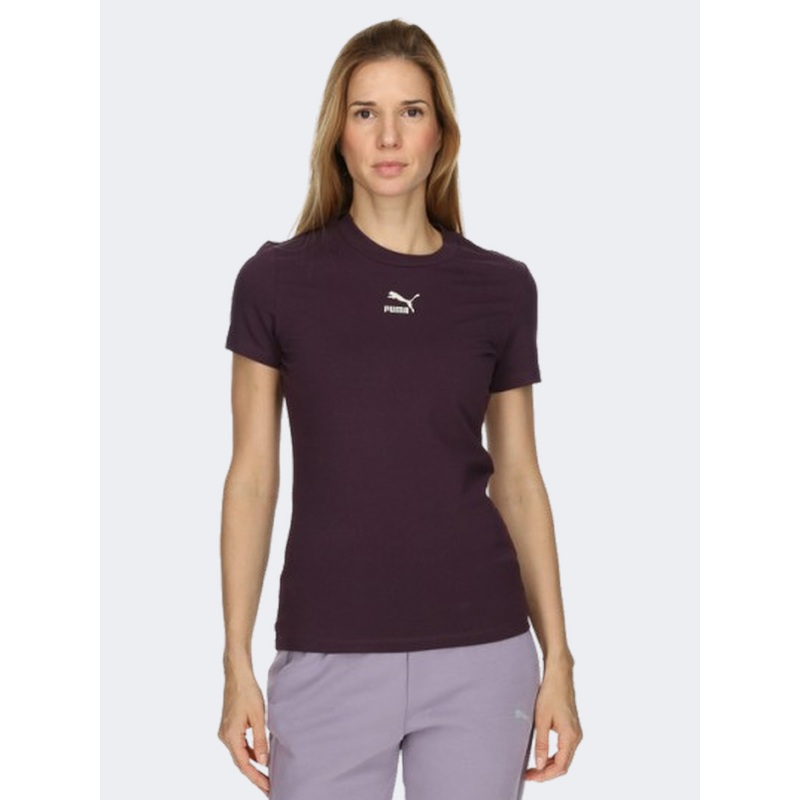 Puma Classics Slim Women Lifestyle T-Shirt Purple