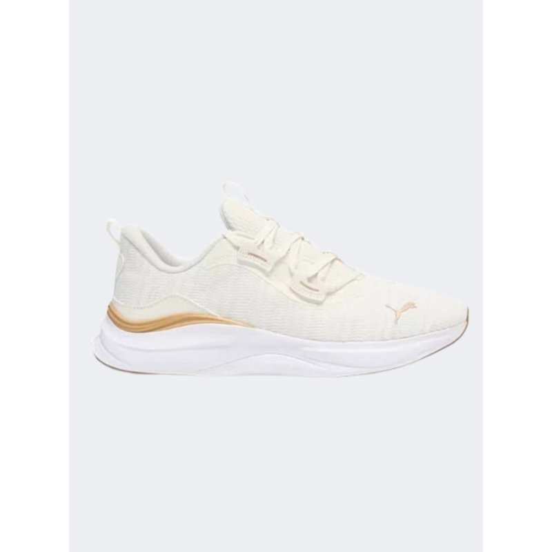 Puma Softride Harmony Women Running Shoes White Gold