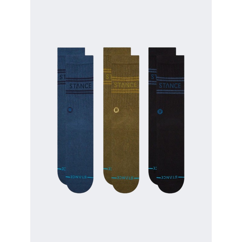 Stance Basic 3 Pk Crew Unisex Lifestyle Sock Army
