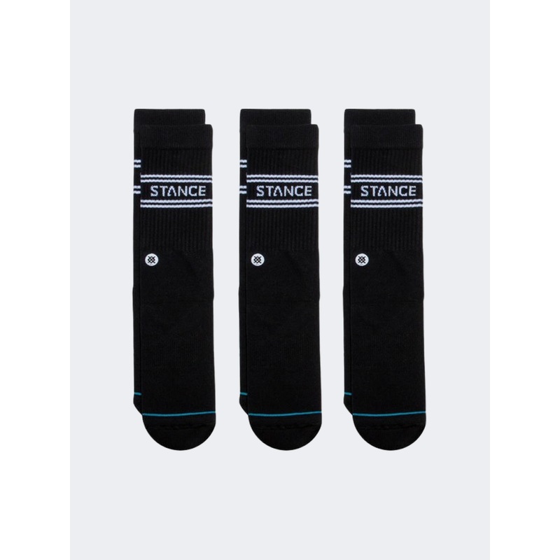 Stance Basic 3 Pk Crew Unisex Lifestyle Sock Black