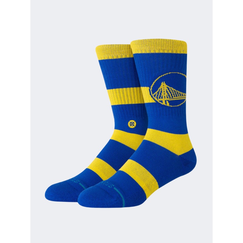 Stance Nba Prep Stripe Gsw Unisex Basketball Sock Royal Blue/Yellow
