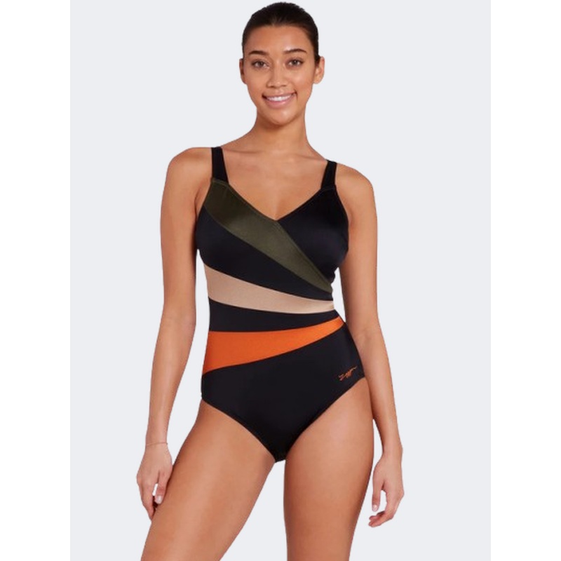 Zoggs Wrap Panel Classicback Women Swim Monokini Drea