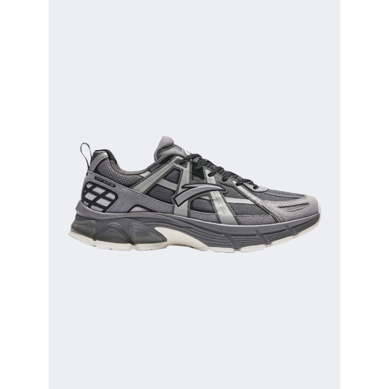 Anta Retro Men Running Sneakers Grey/Black/Sandstorm