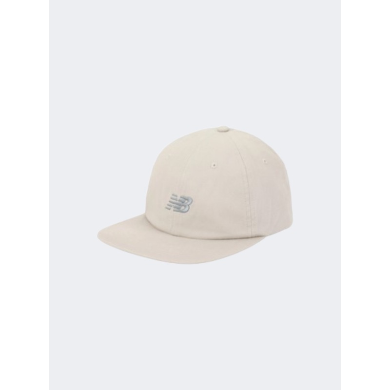 New Balance 6 Panel Deconstruct Flat Brim Unisex Lifestyle Cap Timberwolf