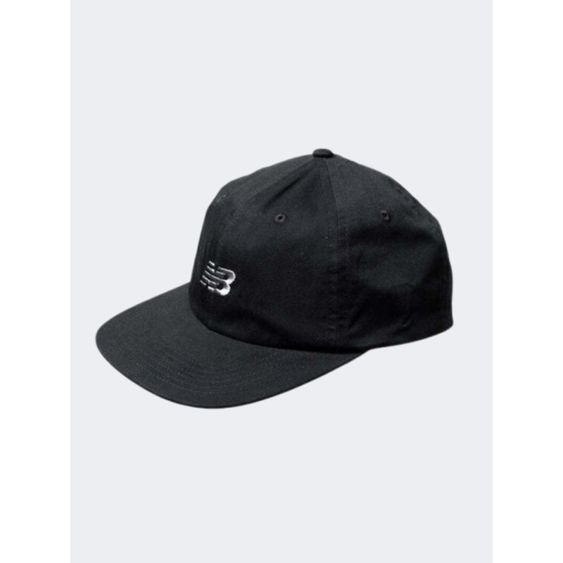 New Balance 6 Panel Deconstructed Flat Brim Unisex Lifestyle Cap Black