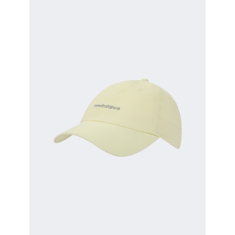 New Balance 6 Panel Linear Logo Unisex Performance Cap Parchment