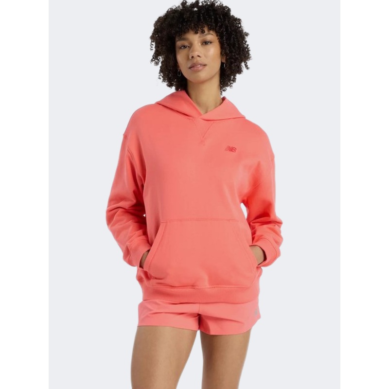 New Balance Athletics French Terry Women Lifestyle Hoody Drift Red