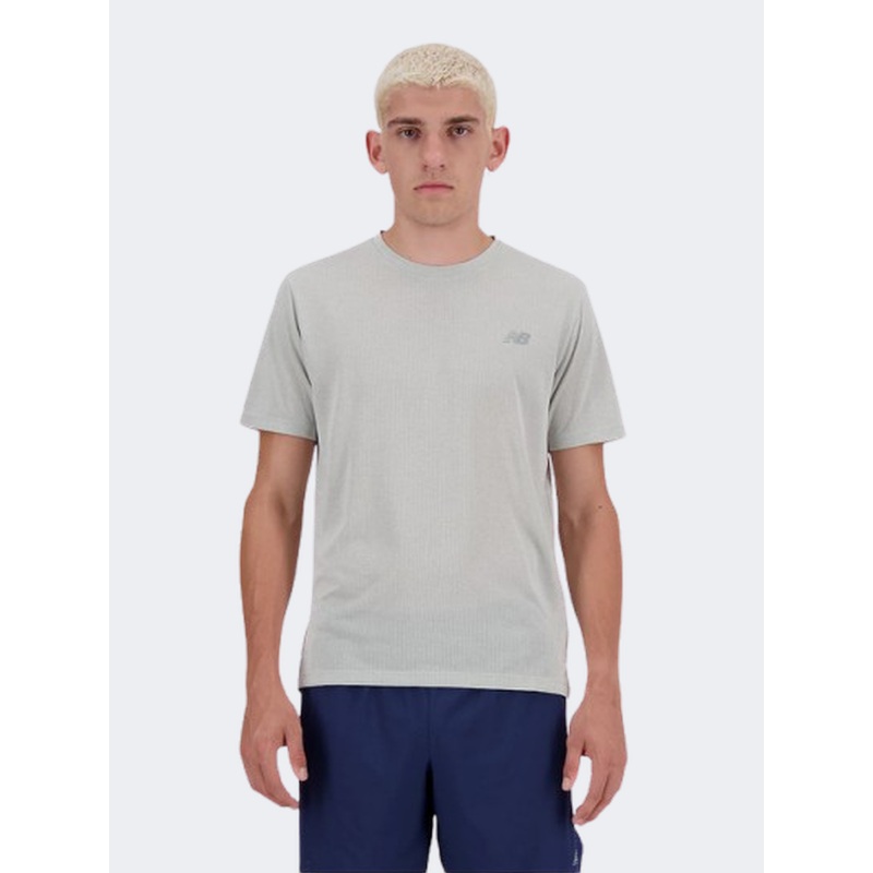 New Balance Athletics Men Performance T-Shirt Athletic Grey