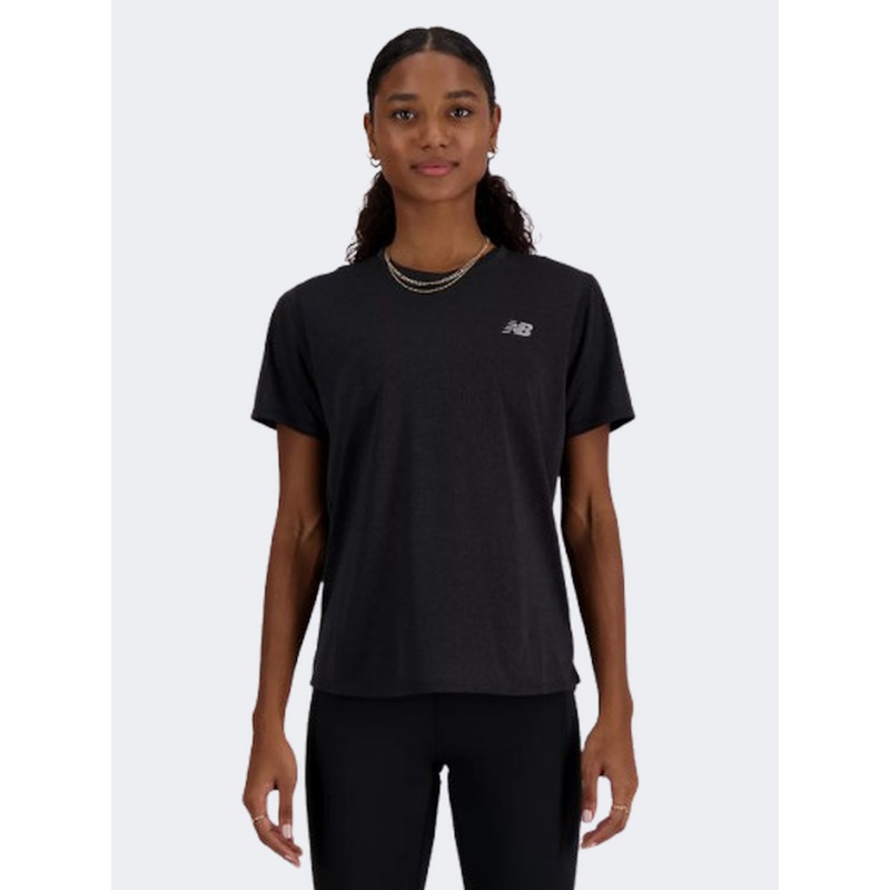 New Balance Athletics Women Performanc T-Shirt Black Heather