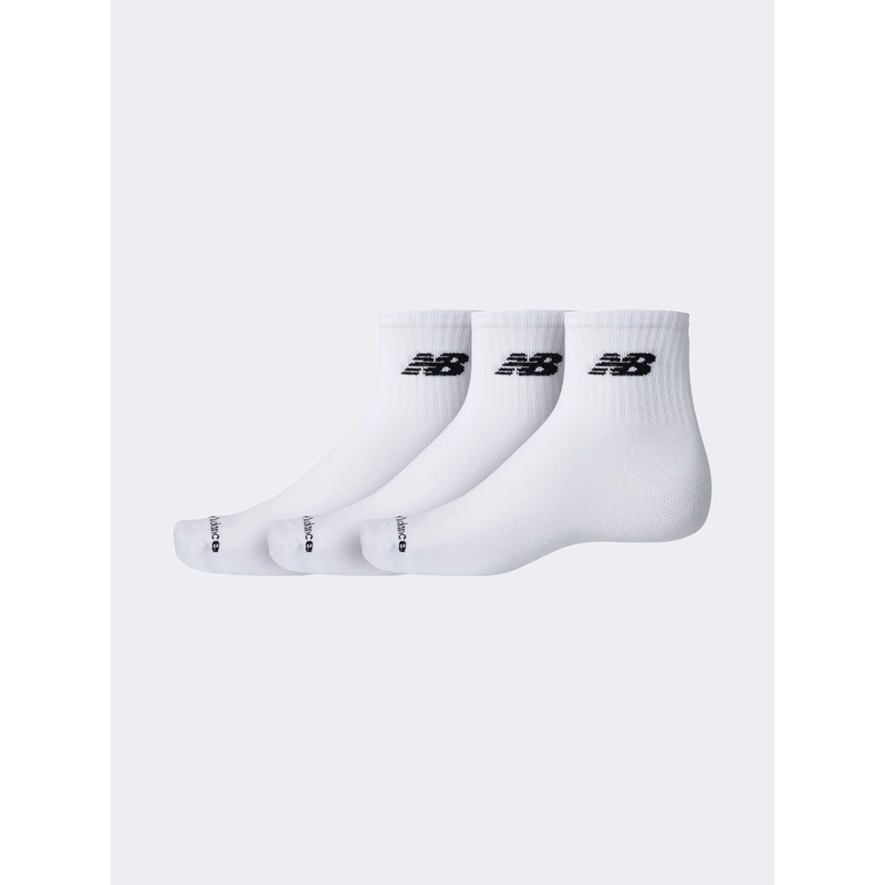 New Balance Everyday Lightweight Ankle 3 Pack Unisex Lifestyle Sock White