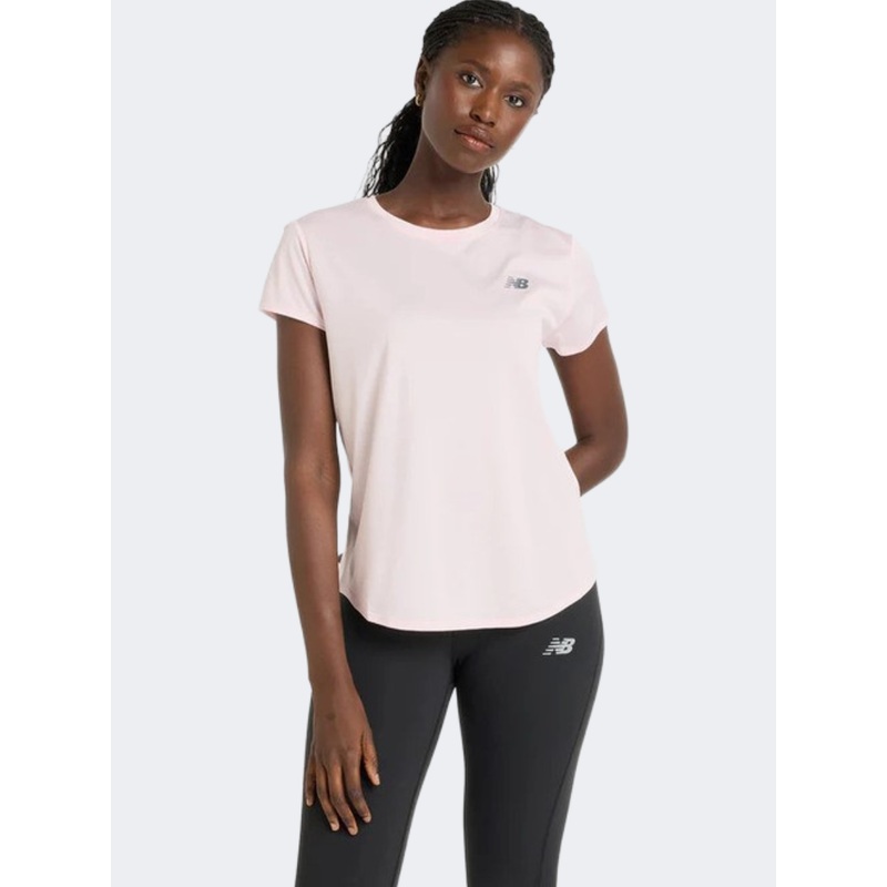 New Balance Sport Core Women Performance T-Shirt Rose Sugar Heather