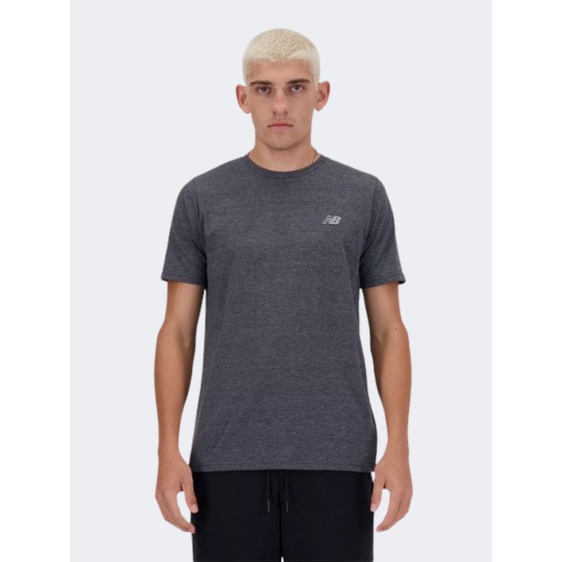 New Balance Sport Essentials Heathertech Men Performance T-Shirt Black Heather