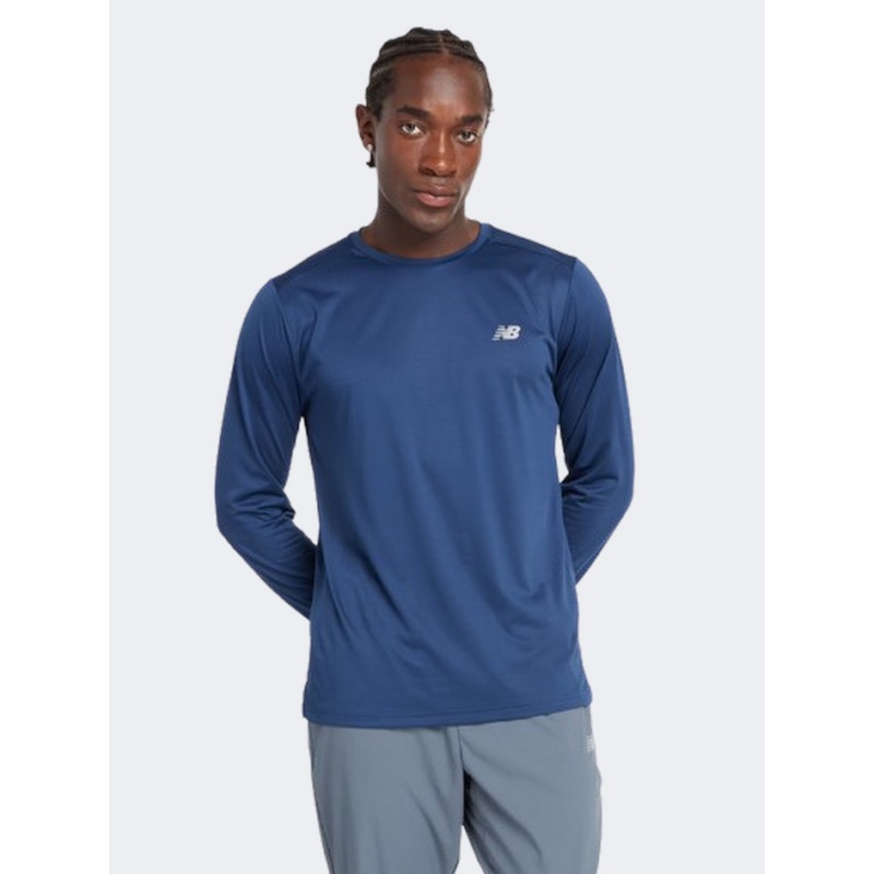 New Balance Sport Essentials Men Performance Long Sleeve Navy Blue