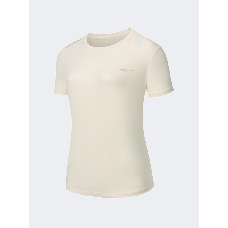Erke Crew Women Training T-Shirt Cheese White